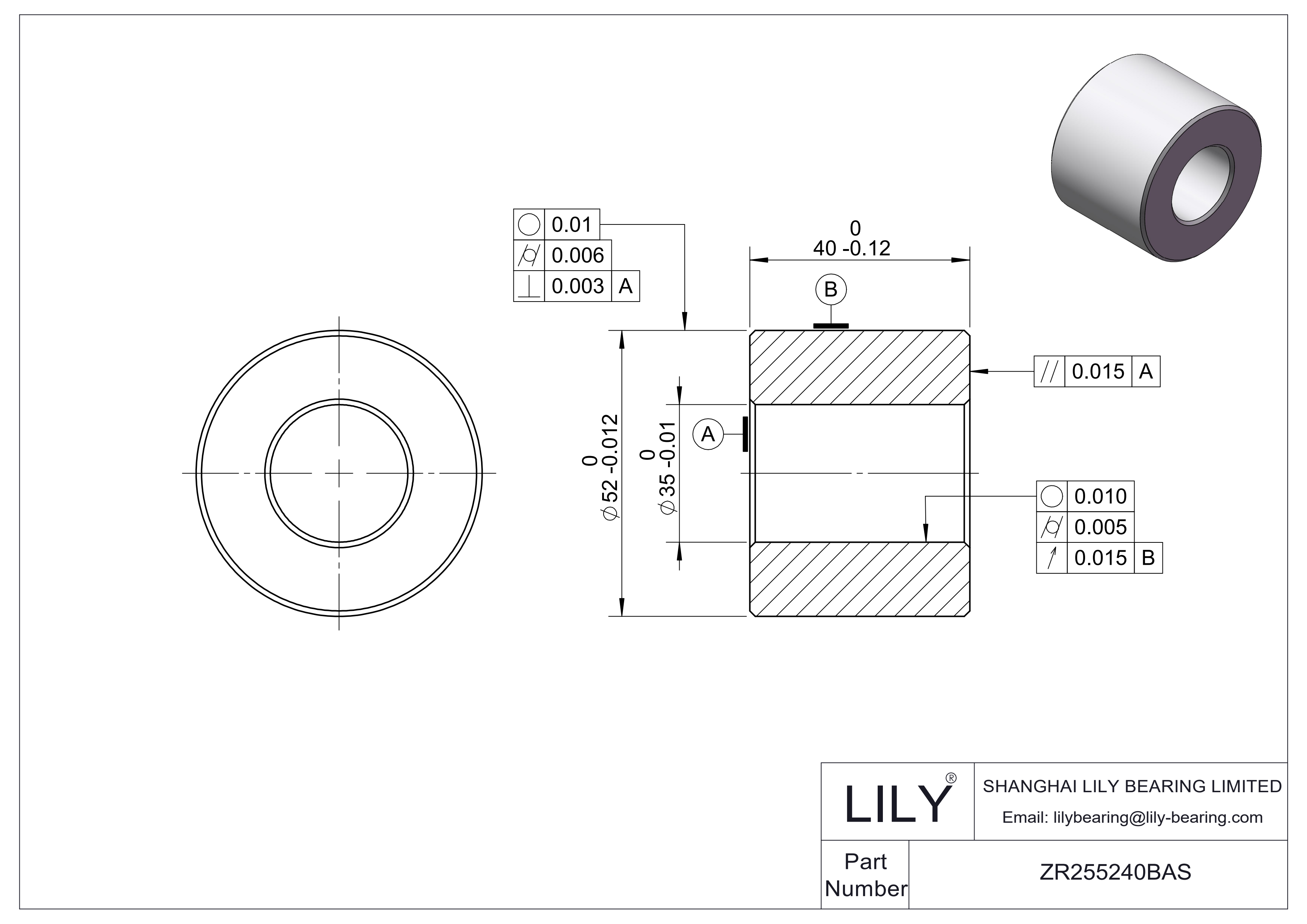 ZR255240BAS Zirconium Oxide (ZRO2) Components cad drawing